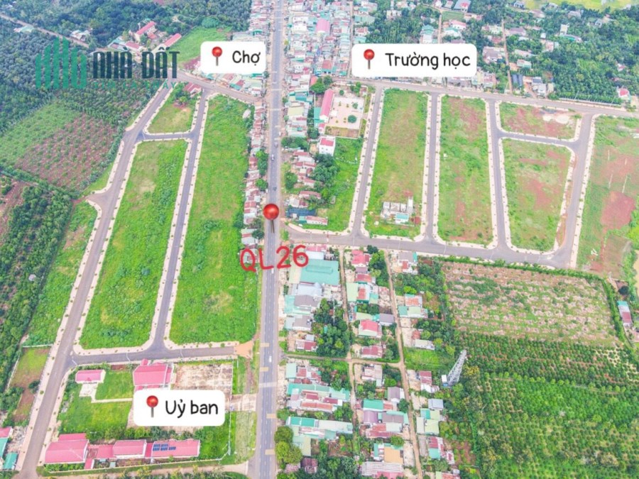 Đất nền sổ đỏ kề hồ Ea Nhái, Đăk Lăk. Gía chỉ từ 990 triệu/ nền