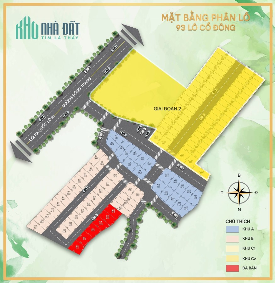 Mở bán Siêu phẩm 90 lô Cổ Đông - Sơn Tây sát QL21 chỉ hơn 900tr/lô