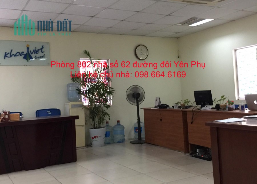 Chủ nhà cho thuê 40m2 tầng 8 tại 62 đường đôi Yên Phụ