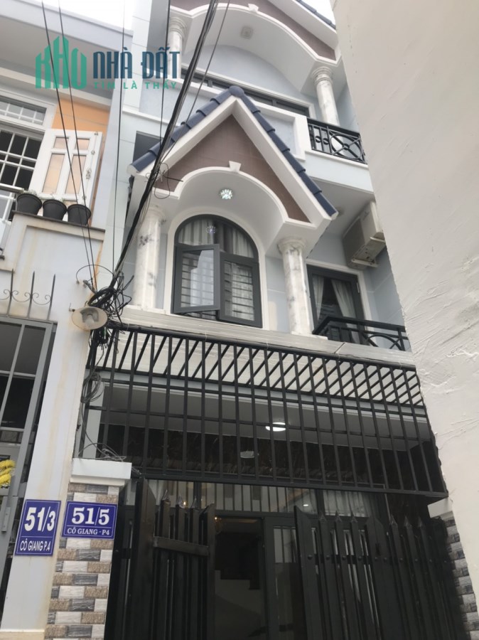 43/ Bán gấp nhà 1 trệt 2 lầu mới xây đường hẻm Cô Giang trung tâm Phường 4