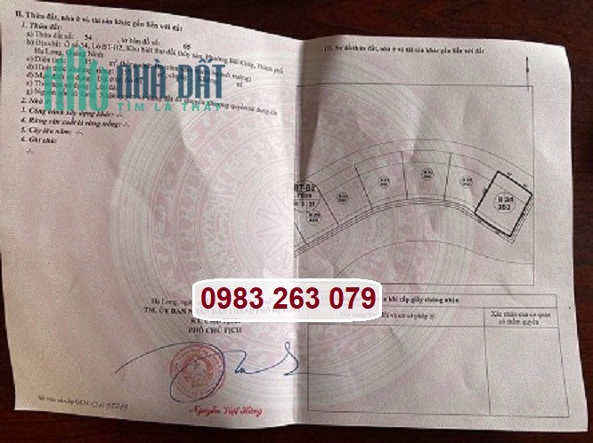 Chính chủ bán đất vị trí đẹp khu BT đồi Thủy Sản, P.Bãi Cháy, TP.Hạ Long, 0983263079