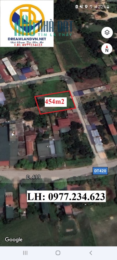 Bán gấp 454m2 thôn Thái Bình, Bình yên, Thạch Thất giá 16tr/m2. LH:0977234623