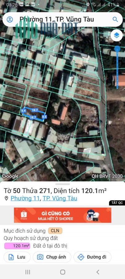 112/ Bán đất sổ riêng đường Bắc Sơn P.11 đường ô tô