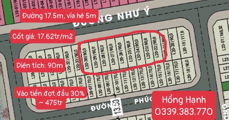Block L20 của dự án TNR Stars Bỉm Sơn - CÒN 11 LÔ CUỐI CÙNG  ĐỢT 1 VỚI MỨC GIÁ CỰC TỐT