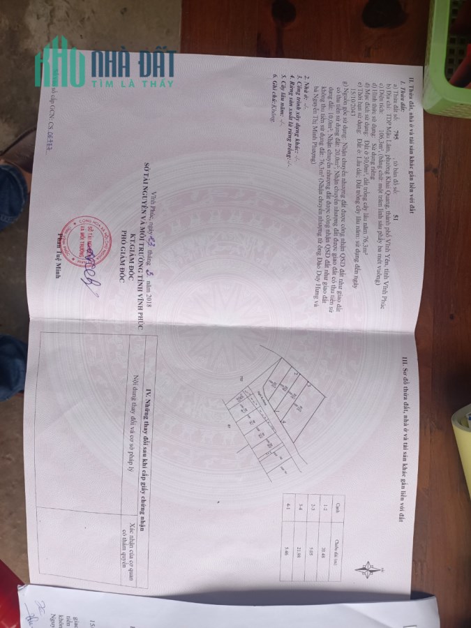 Bán đất Mậu Lâm, Khai Quang, Vĩnh Yên 106.3m2, giá: 1.5 tỷ.Liên hệ: 0986.454.393-0986.797.222