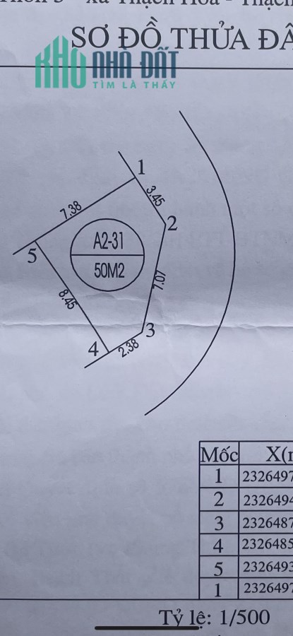 Bán lô góc 50m2 ngã tư trục chính TĐC Bình Yên, Thạch Thất. LH: 0977234623