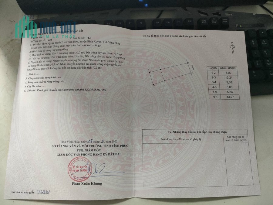 Bán ô đất chính chủ Ngoại Trạch 2 diện tích 101m2, giá: 920tr.Liên hệ: 0986.454.393-0986.797.222