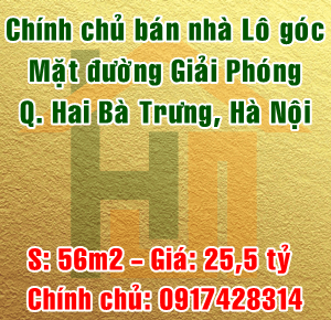 Chính chủ bán nhà mặt đường Giải Phóng, Quận Hai Bà Trưng, Hà Nội.