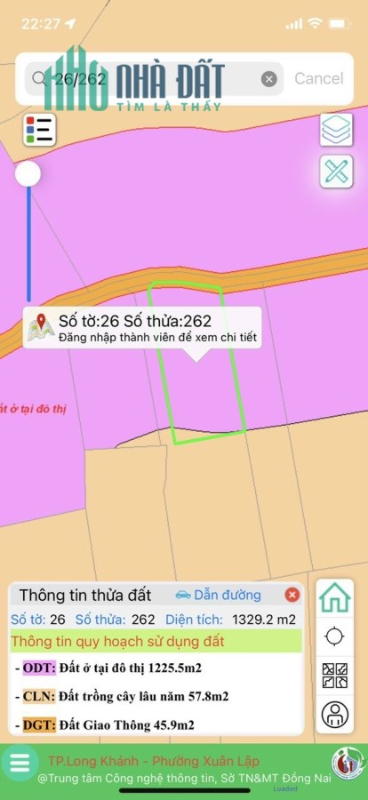Bán lô đất đường Xuân Lập Bàu Sen, P.Xuân Lập, TP. Long Khánh, Đồng Nai