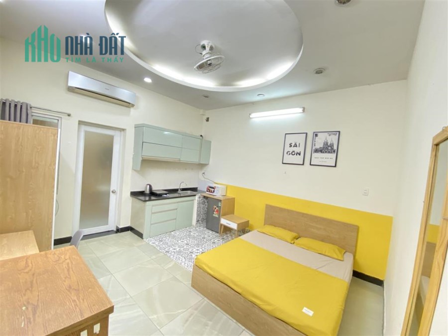 CHDV Phạm Viết Chánh 25m2 cửa sổ lớn, full nội thất, có dọn phòng