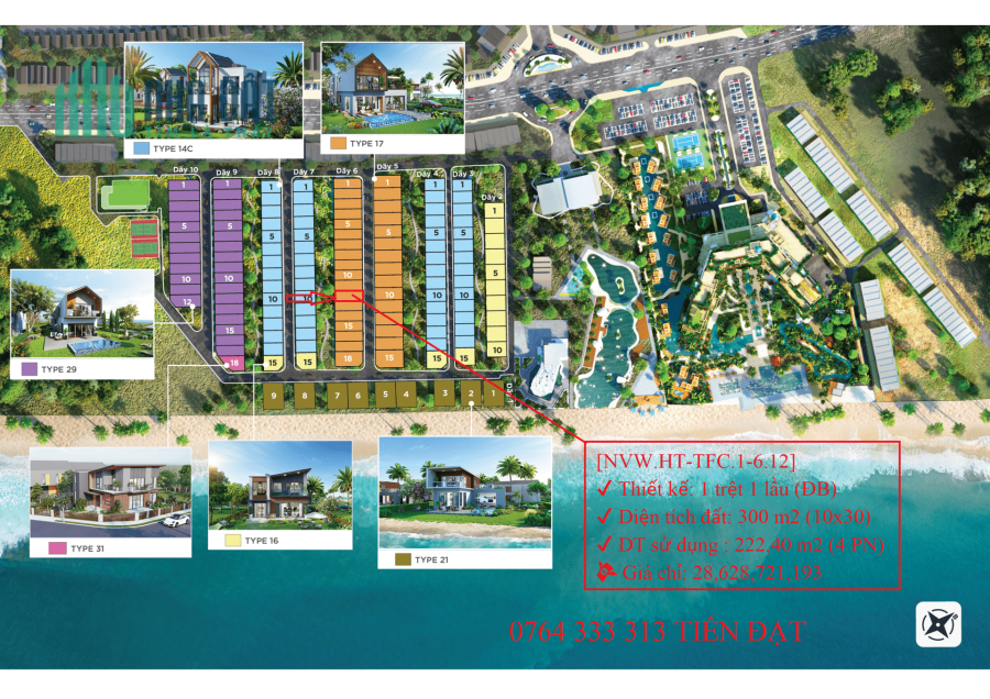 Thanh toán 50% nhận ngay biệt thự biển VIP cạnh nhà Ưng Hoàng Phúc tại Nova Hồ Tràm