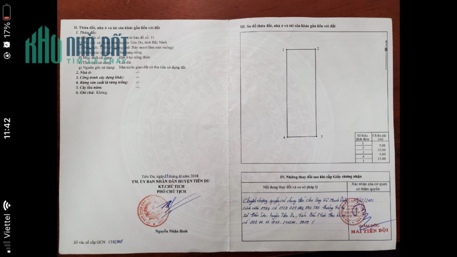 Bán đất xã Hoàn Sơn - huyện Tiên Du - Bắc Ninh, 75m2 , SĐCC, 2.8 tỷ. Lh:0982857576