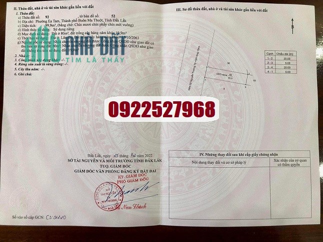 Bán lô đất vị trí đẹp tại 04 Nguyễn Trường Tộ, Ea Tam, TP Buôn Ma Thuột, 1,95 tỷ, 0922527968