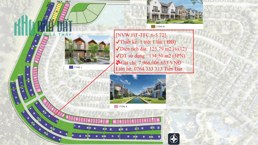 Thanh toán 30% sở hữu ngay căn nhà phố dự án Nova Hồ Tràm, 125 m2 giá 7,9 tỷ NVW.6-5.72
