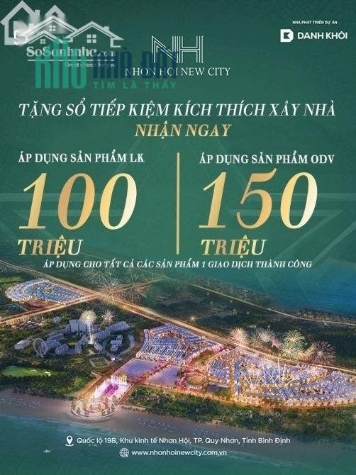 NHẬN BOOKING ĐẤT NỀN - DỰ ÁN NHƠN HỘI NEWCITY – QUY NHƠN - 50 TRIỆU/SUẤT