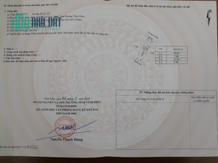 Bán 100m2 Full Thổ Cư TTGX32 Kim Long ,Tam Dương giá: 900tr.Liên hệ: 0986.454.393-0986.797.222