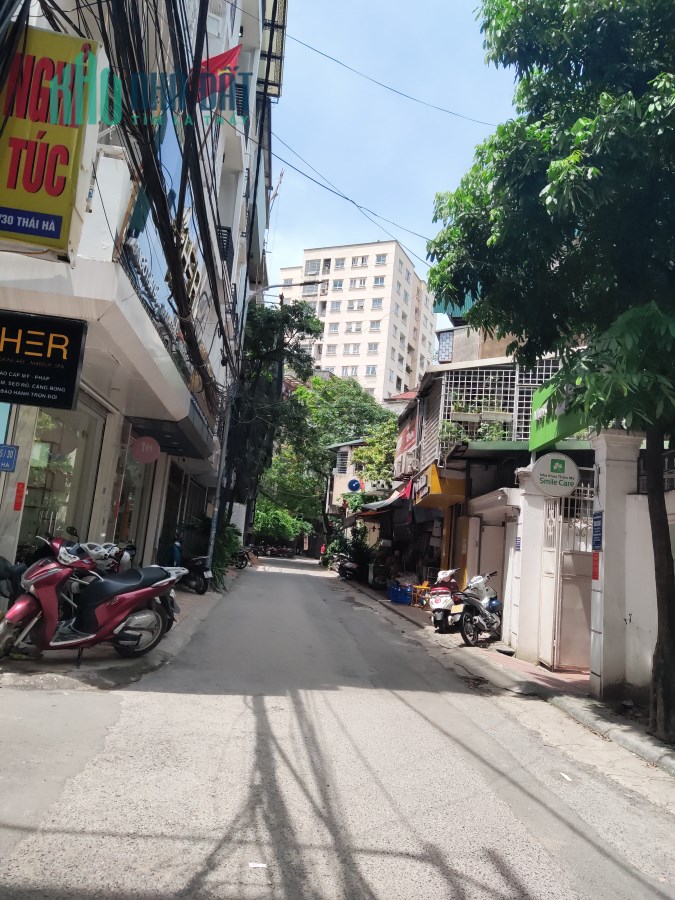 Bán nhà ngõ thái Hà kinh doanh trước nhà 2 ô tô dt 70 m2 x 5 t giá 18,3 tỷ