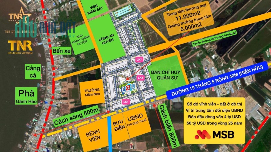 DỰ ÁN TNR GÀNH HÀO, BẠC LIÊU - CƠ HỘI SỞ HỮU LÔ ĐẤT NỀN GIÁ ƯU ĐÃI