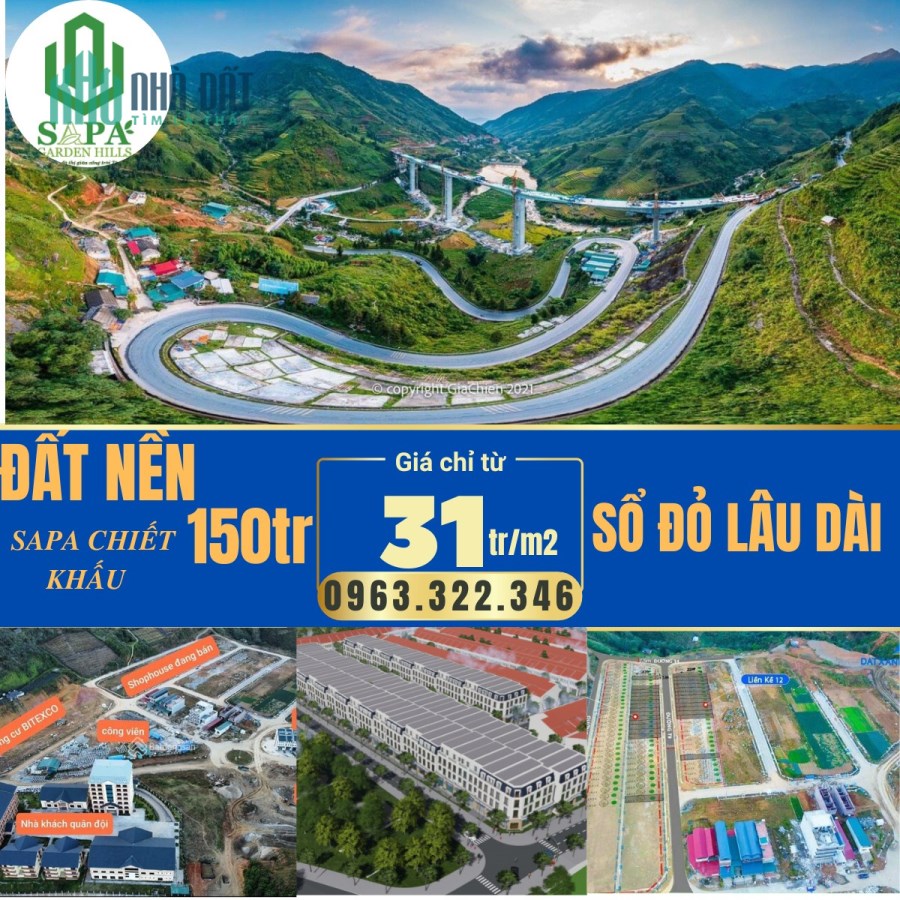 ĐẤT NỀN SAPA CÓ SỔ ĐỎ- CHỈ TỪ 28 TRIỆU/m2 - ƯU ĐÃI CỰC SỐC