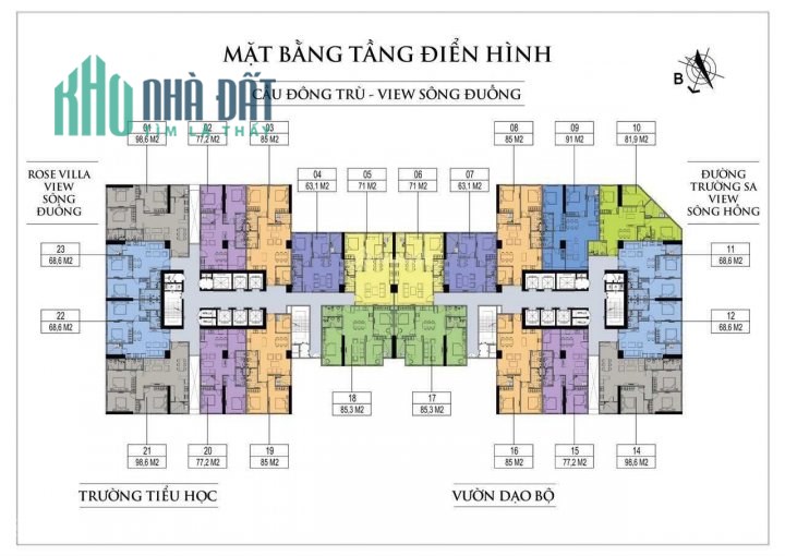 CHỈ HƠN 2 TỶ CÓ NGAY CĂN 3 NGỦ 82M2: VIEW SÔNG Ở  ĐÔNG ANH – HN