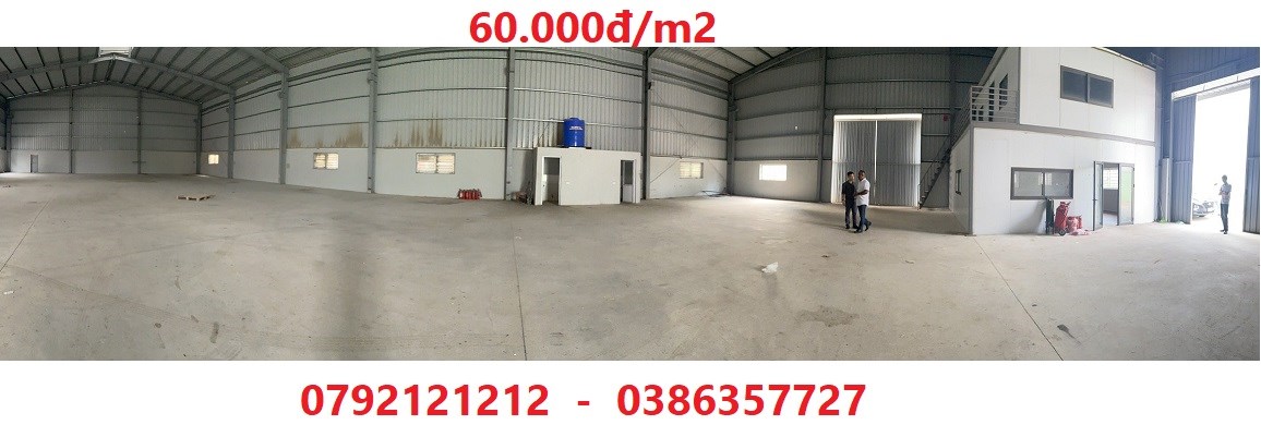 Chính chủ cho thuê kho xưởng tại cụm KCN Quang Minh, Mê Linh; 60k/m2; 0386357727