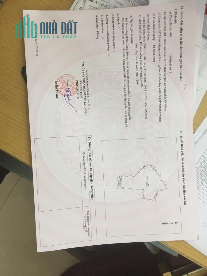 BÁN ĐẤT ven thị XÃ CHŨ- LỤC NGẠN!!!