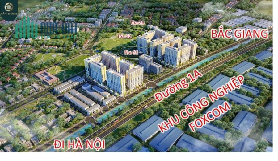 bán căn hộ 61m2 giá hơn 12tr/m tại kcn việt yên bắc giang