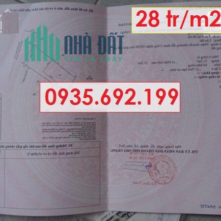 Chính chủ bán lô đất tại 9/9 Phước Tường, Phước Long, TP.Nha Trang; 28tr/m2; 0935692199