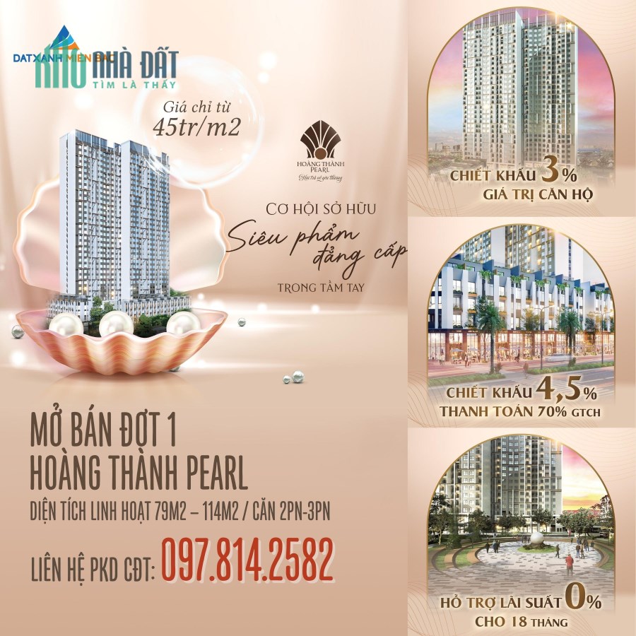 ĐÓN SÓNG MỞ ĐƯỜNG NGUYỄN VĂN GIÁP, CƠ HỘI NHÂN 2 GIÁ TRỊ BĐS VỚI CĂN HỘ DỰ ÁN HOÀNG THÀNH PEARL Ạ