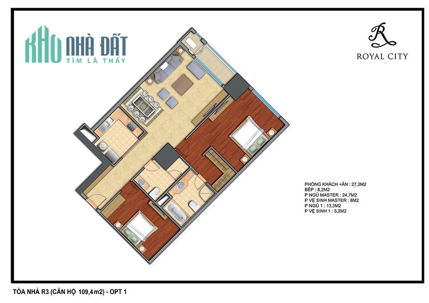 Cần bán gấp CH Royal City R3- 2PN-109,4m2- Liên hệ: 0903409420