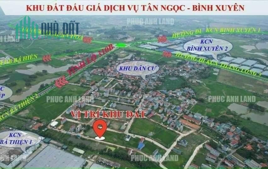 Bán 121,2m2 đất QH Tân Ngọc, Bá Hiến, Bình Xuyên👉 Giá : 2,0x Tỷ.Liên hệ: 0986.454.393-0986.797.222