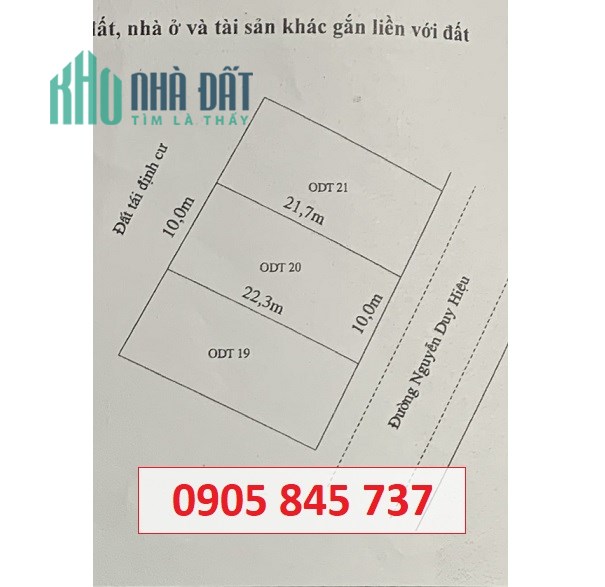 Chính chủ cần bán lô đất đẹp tại phường Cẩm Châu, TP. Hội An; 0905845737