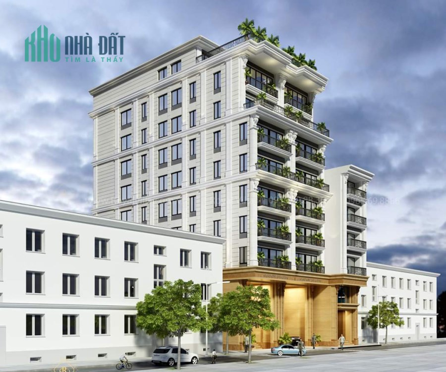 Bán gấp toà KHÁCH SẠN phố Phạm Tuấn Tài, 120m2 x 9T. MT 10m. 49.5 tỷ, doanh thu 500tr.