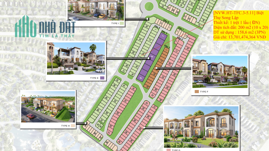 10% sở hữu ngay căn BTSL dự án Nova Hồ Tràm, 200 m2 giá 13,7 tỷ