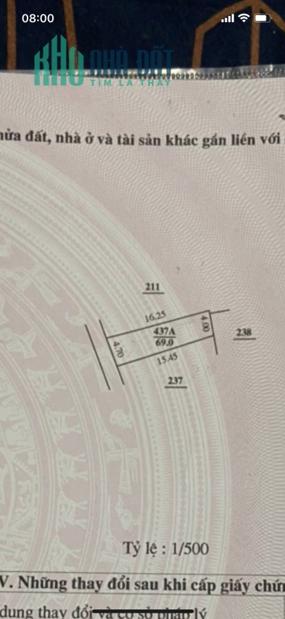 Bán đất phân lô 69m2 Xóm Thị Thanh Bình Hà Đông Giá 5tỷ
