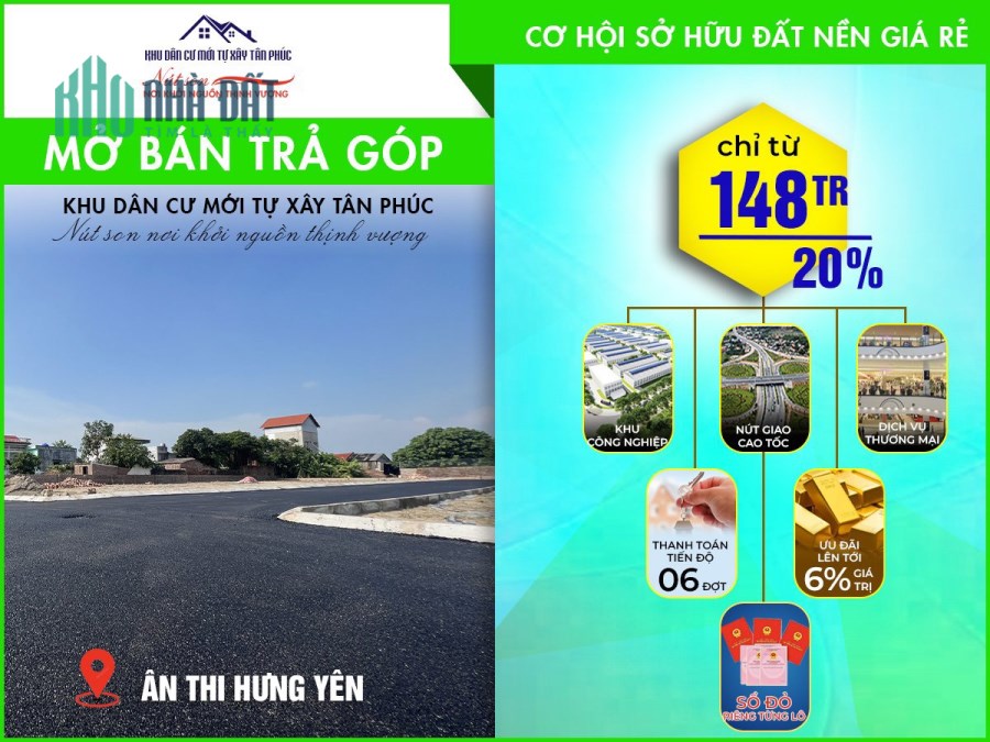 Cơ hội sở hữu ngay lô đất nền với gói hỗ trợ linh hoạt  lãi suất 0%.
