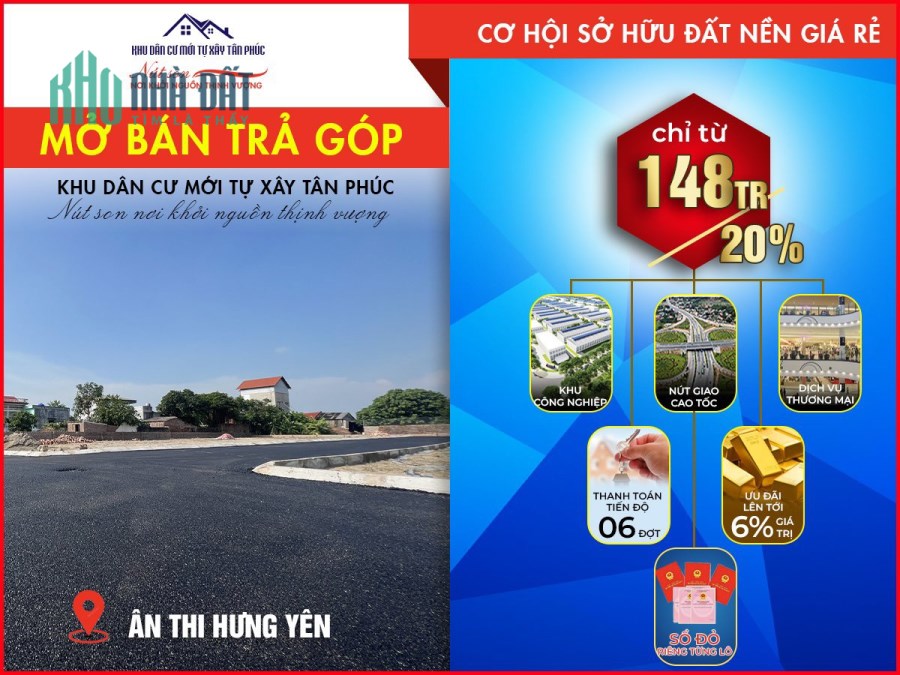 Đất nền đã có sổ đỏ nằm ngay nút giao cao tốc hỗ trợ trả góp lãi suất 0%