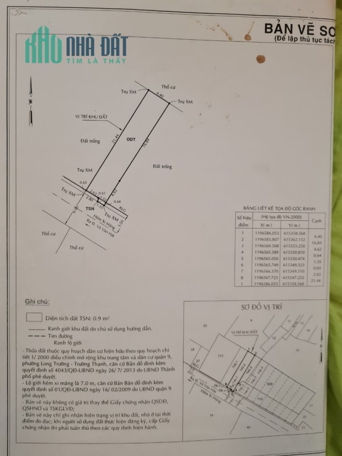 Lô đất mặt tiền hẻm 71 võ văn hát diện tích 93m vị trí đẹp giá tốt