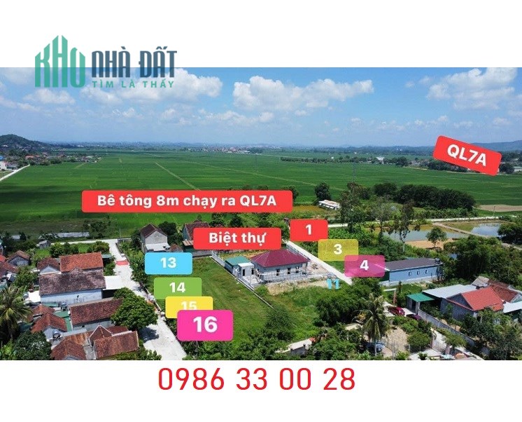 Chưa đến 3tr/m2 sở hữu ngay lô đất đẹp đấu giá Hoà Sơn, Đô Lương; 0986330028