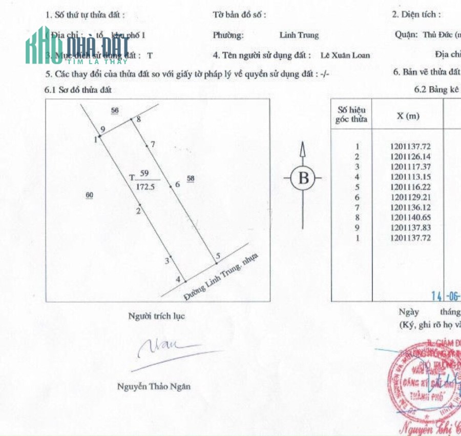 Bán nhà Mặt tiền đường Linh Trung, Thủ Đức, dt 172,5 giá 14,3 tỷ