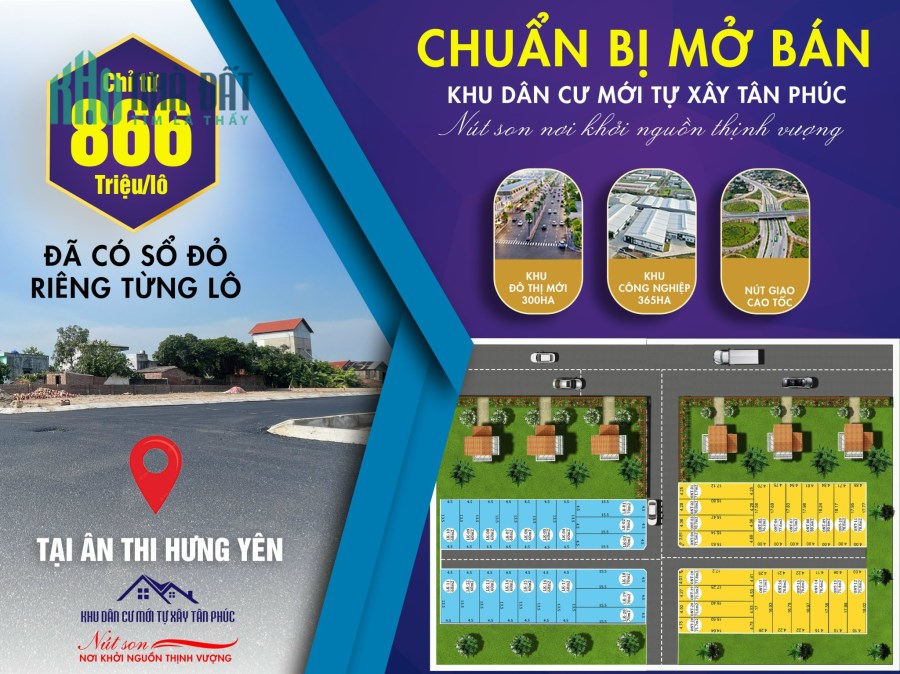 CƠ HỘI SỞ HỮU ĐẤT NỀN GIÁ RẺ, VEN CÁC QUY HOẠCH CÔNG NGHIỆP.