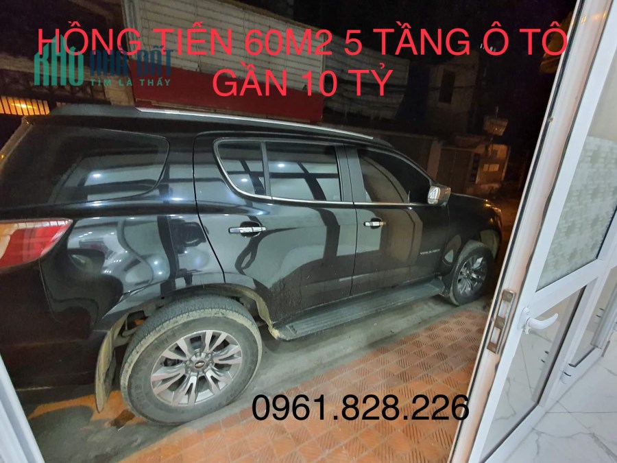 Ngõ thông ô tô vào Hồng Tiến 60m2 nhà mới mặt tiền gần 7m, 5 tầng kinh doanh nhỏ
