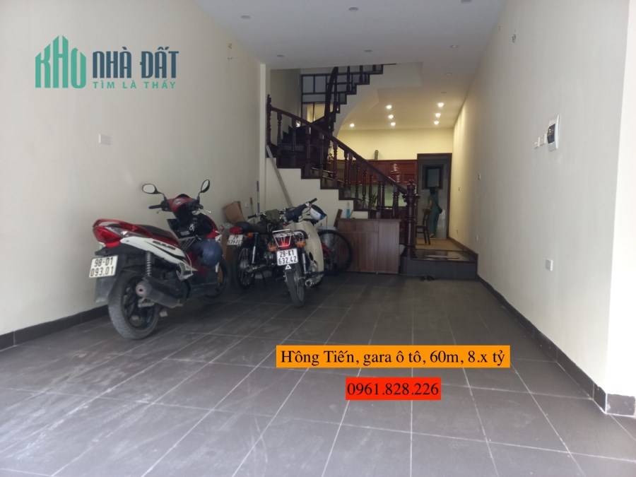 Hồng Tiến thông gara ô tô 8.x tỷ, 5 tầng 60m2  full nội thất về ở luôn