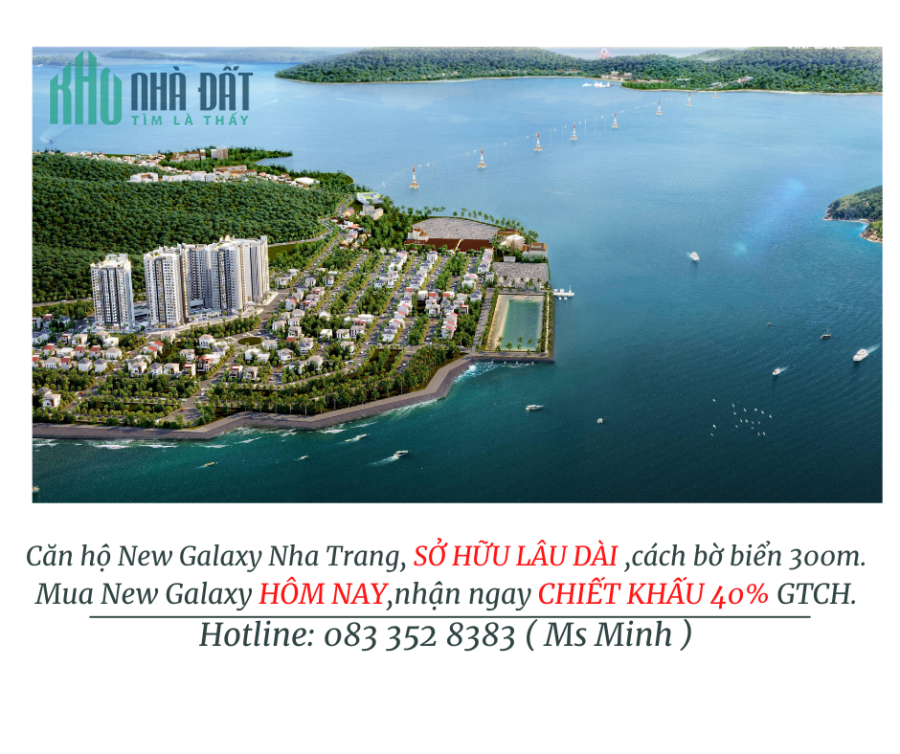 Căn hộ New Galaxy Nha Trang,thanh toán theo tiến độ 1%mỗi tháng, ưu đãi siêu hấp dẫn lên đến 40%