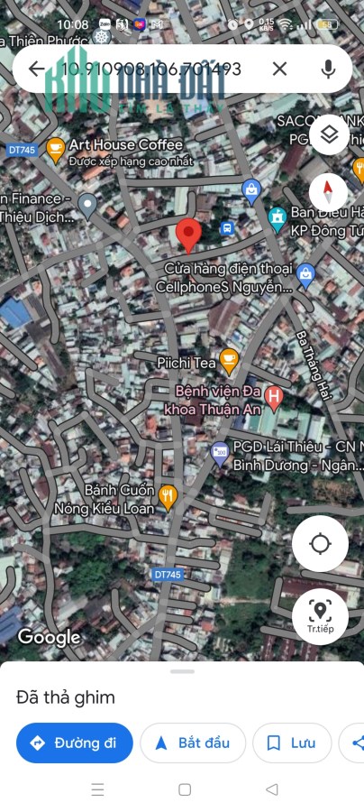 Bán 100m2 đất trung tâm Lái Thiêu - Thuận An - Bình Dương, SHR, 3.3 tỷ. LH:0902238113