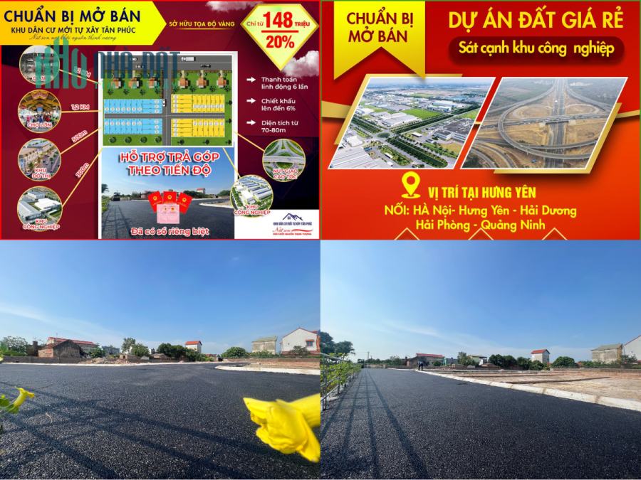 Đầu tư 740 triệu sở hữu đất kcn Tân Phúc trả dần 120 ngày không tính lãi