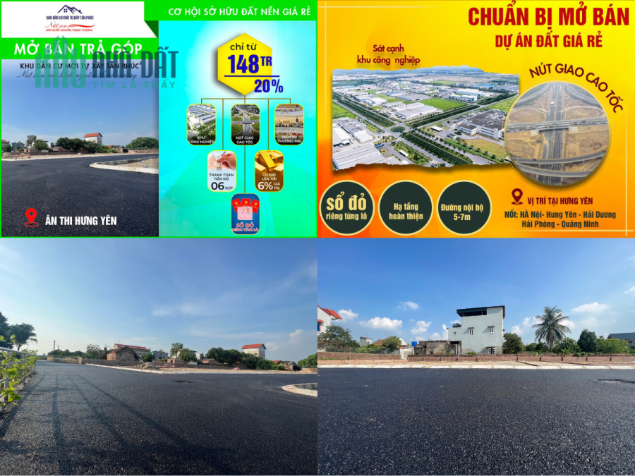 Đất giá rẻ sổ đỏ Ân Thi cạnh đường mở mới 60m