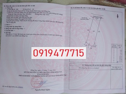 Bán đất Túc Trưng, Định Quán, Đồng Nai Gấp!!!!!!!! 0919477715