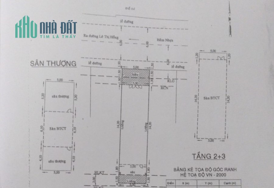 GÒ VẤP, NHÀ 4 TẦNG, MẶT TIỀN HẺM, LÊ THỊ HỒNG, KV 5x20m, CHỈ 13.5 TỶ