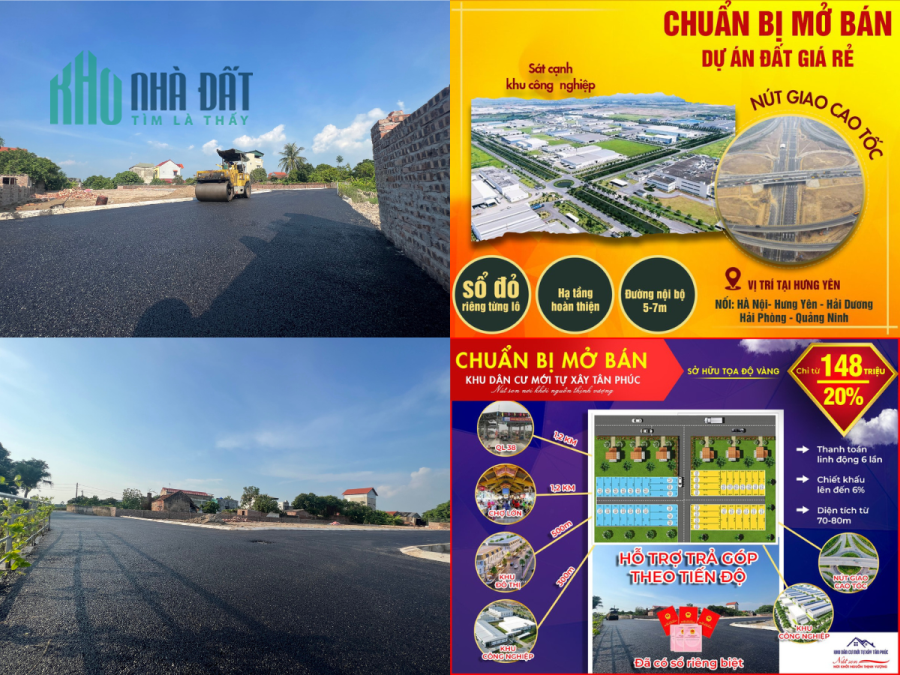 Đầu tư không có rủi do với lô đất Sổ đỏ hơn 700 triệu ngay Tân Phúc Ân Thi